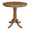 International Concepts Round 36 in Round Top Pedestal Table, 34.9 inH, Pecan, 36 W, 36 L, 35.1 in H, Wood, Pecan K59-36RT-6B - alternate 1